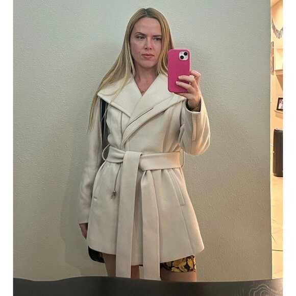 41HAWTHORN Cassandra Full Zip Belted Jacket Beige Size S - Picture 2 of 7